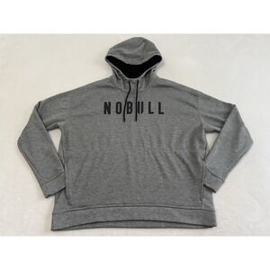 Nobull Performance Hoodie Womens Gray Sporty Training Fitness Gym CrossFit‎ Sz L